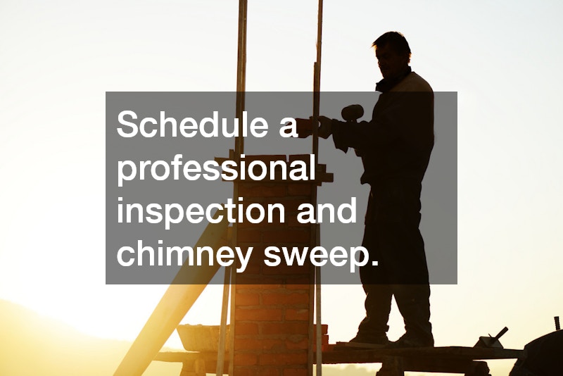 man inspecting chimney